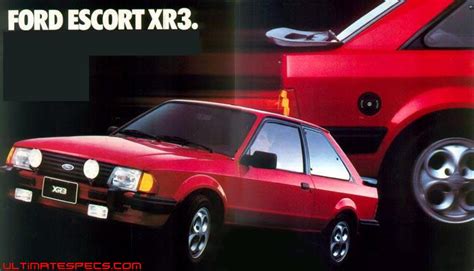 Ford Escort III 1.6 XR3 Specs